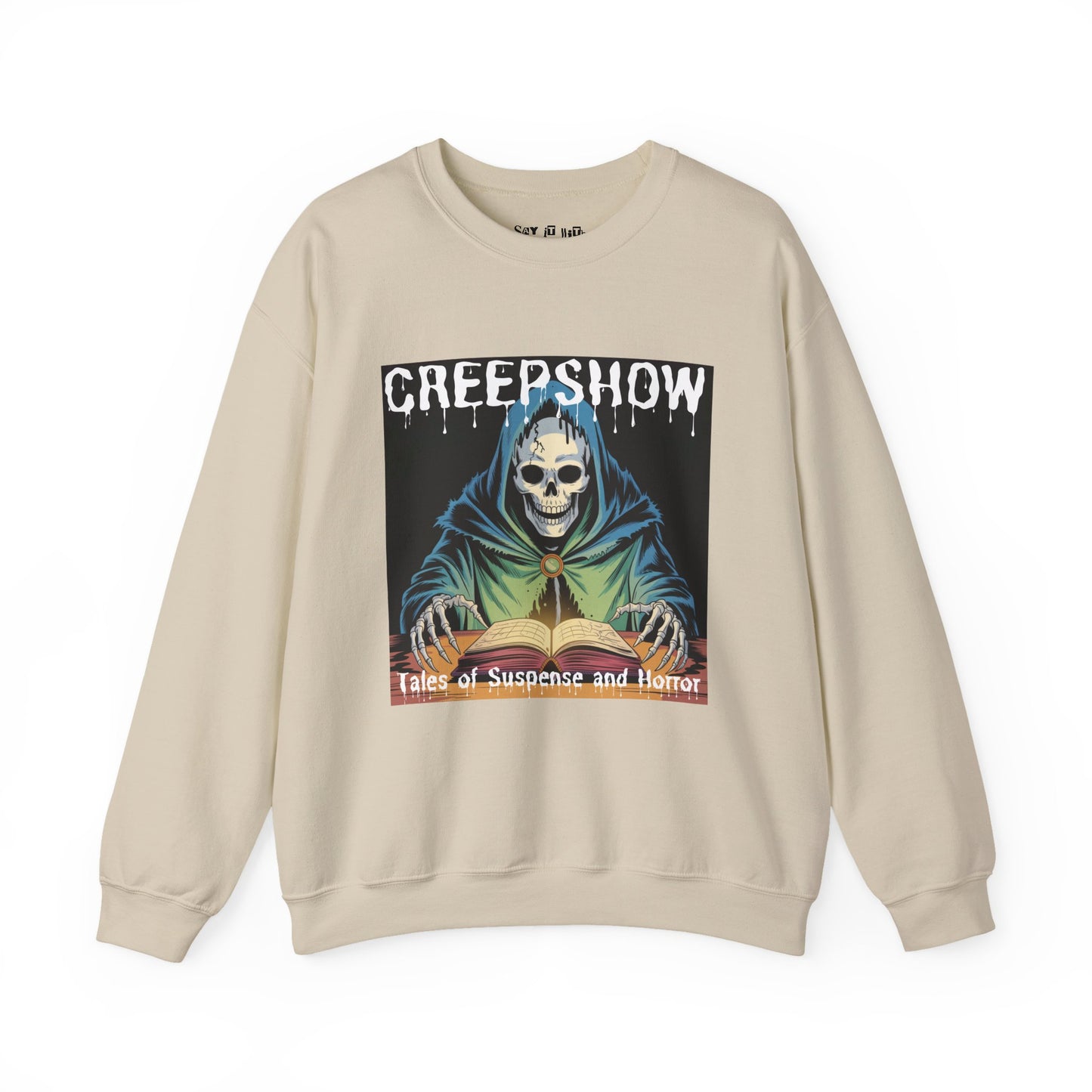 Creepshow Horror Sweatshirt – Tales of Suspense & Horror Graphic, Unisex Pullover