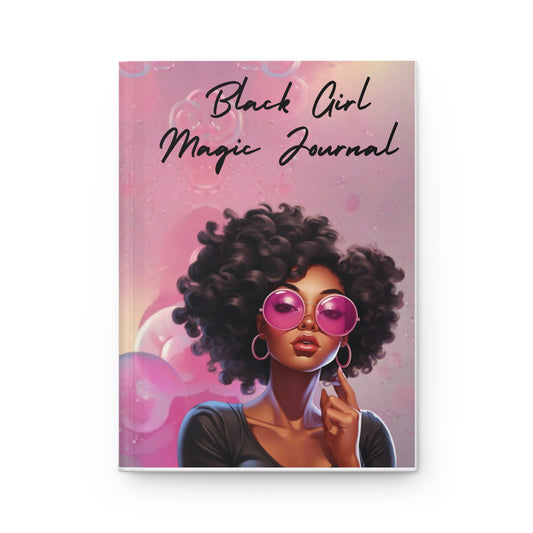 Black Girl Magic Hardcover Blank Journal