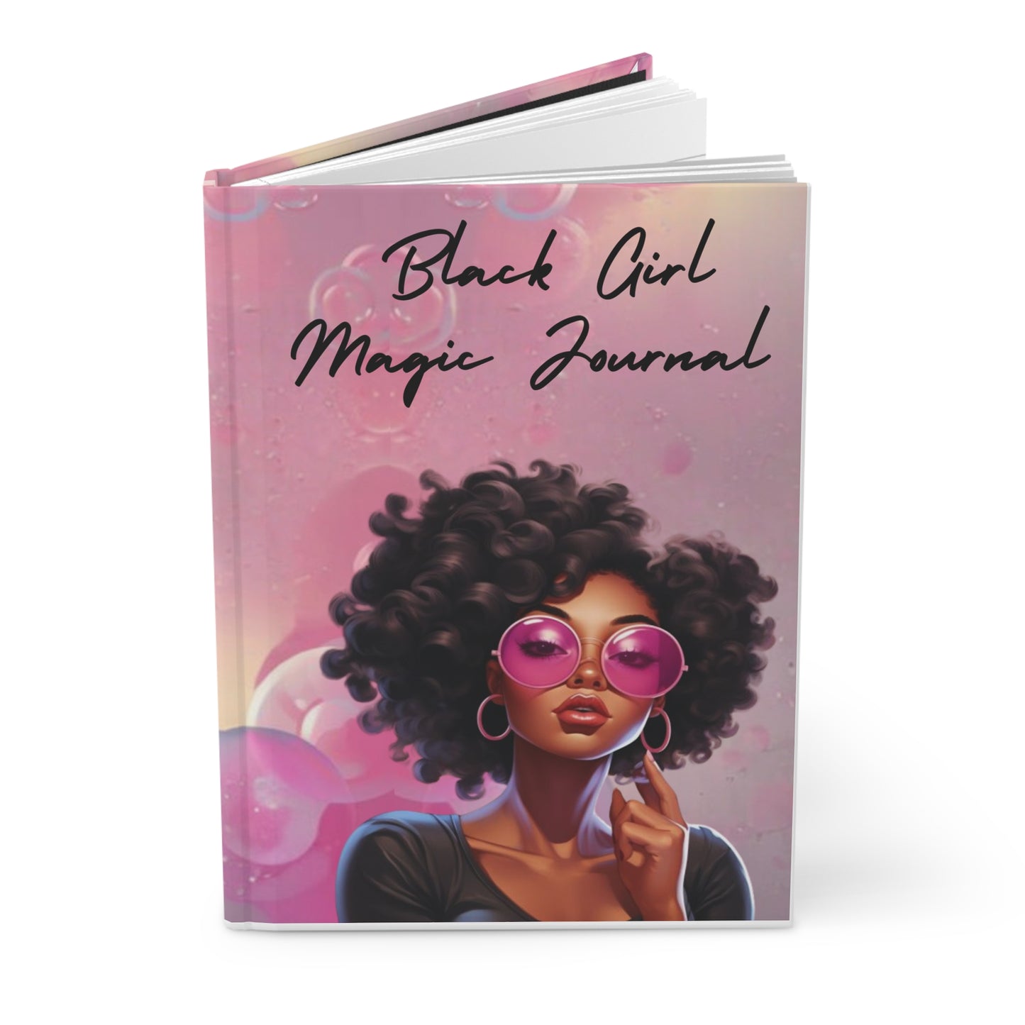 Black Girl Magic Hardcover Blank Journal