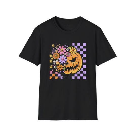 Floral Jack-O’-Lantern Halloween Tee Shirt