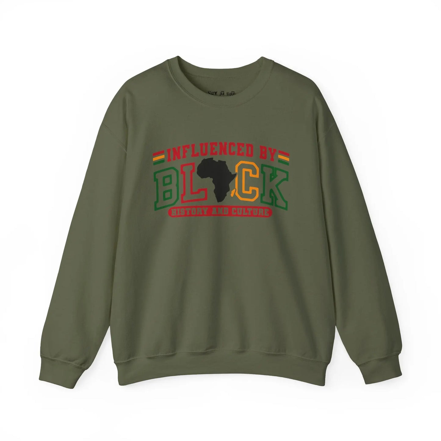 Influenced by Black History and Culture Sweatshirt, Unisex African Heritage Shirt , Black History Month Shirt , Cultural Pride Gift Printify