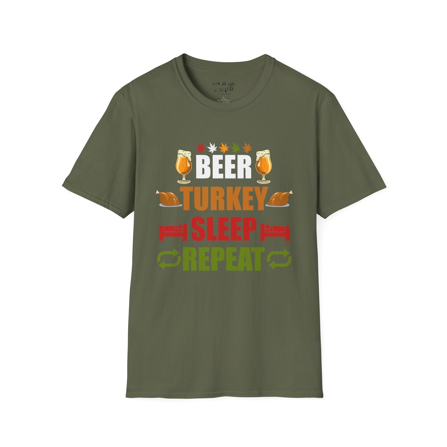 Beer, Turkey, Sleep Repeat Tee Shirt