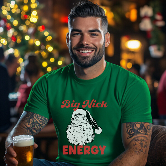 Big Nick Energy, Santa Claus Tee Shirt
