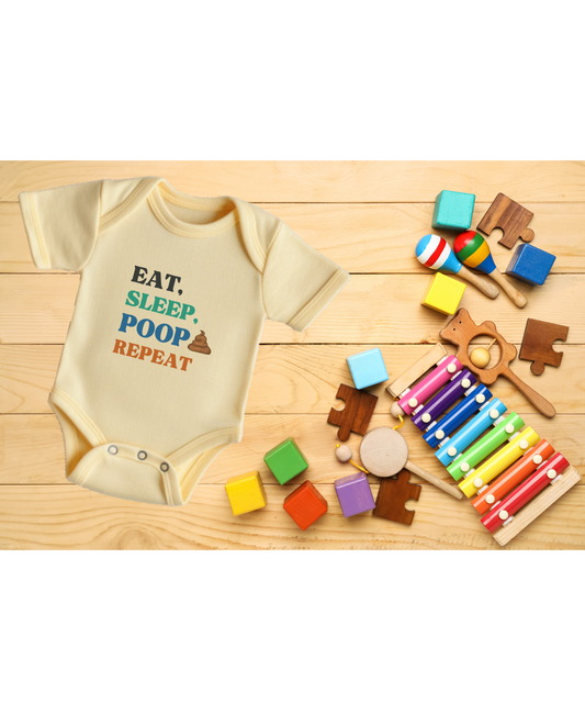 Eat, Sleep, Poop, Repeat Unisex Onesie