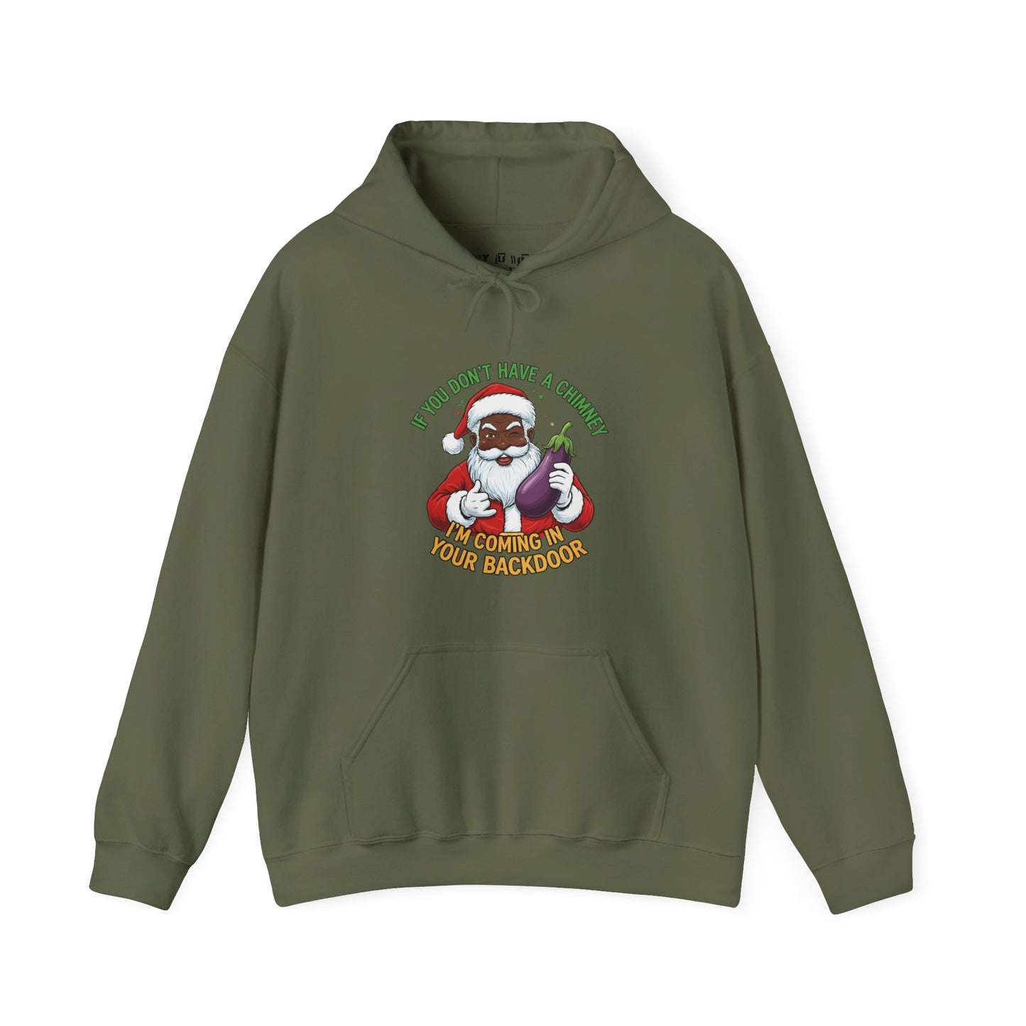 Funny Black Santa "No Chimney" Hoodie