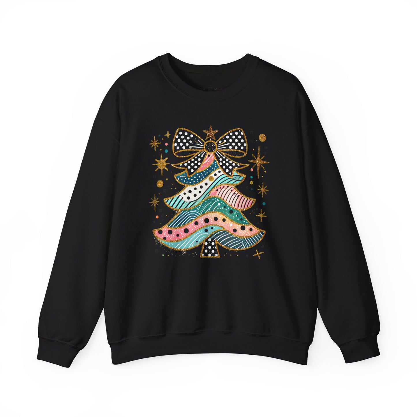 Colorful Coquette Christmas Tree Sweatshirt