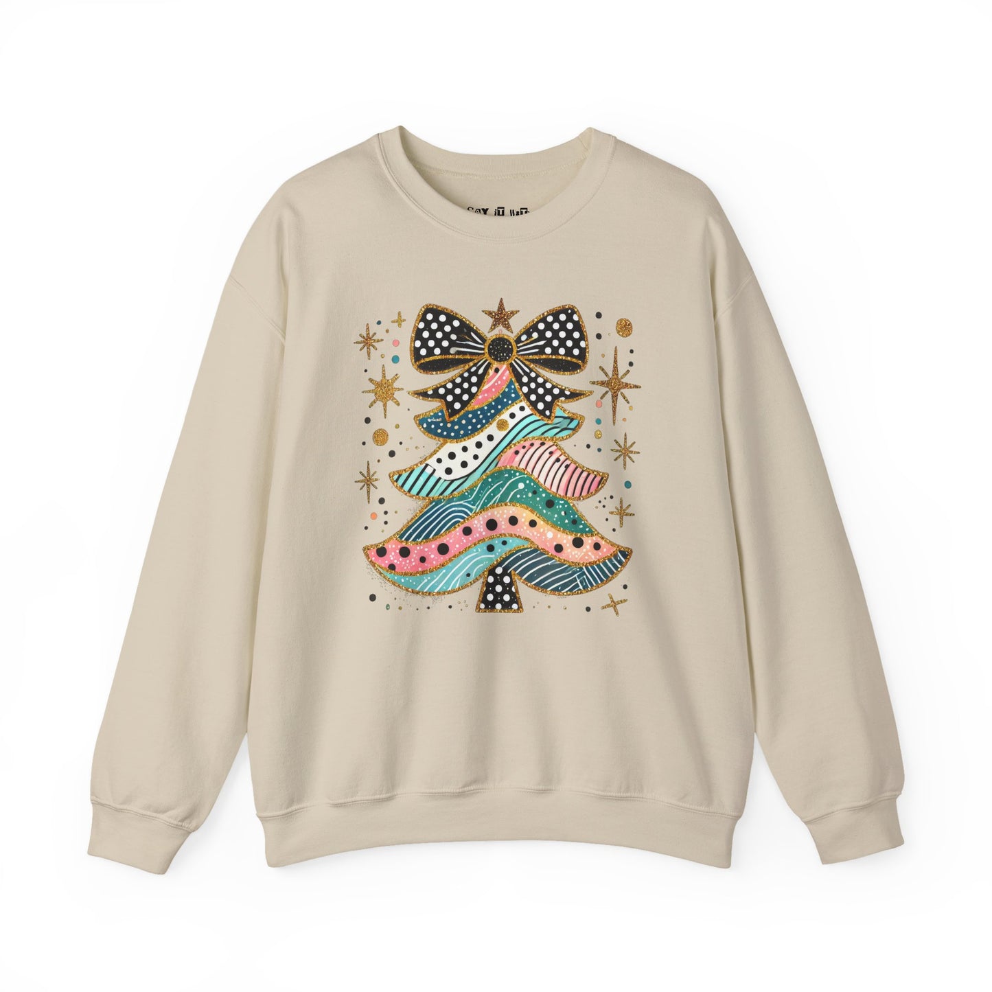 Colorful Coquette Christmas Tree Sweatshirt