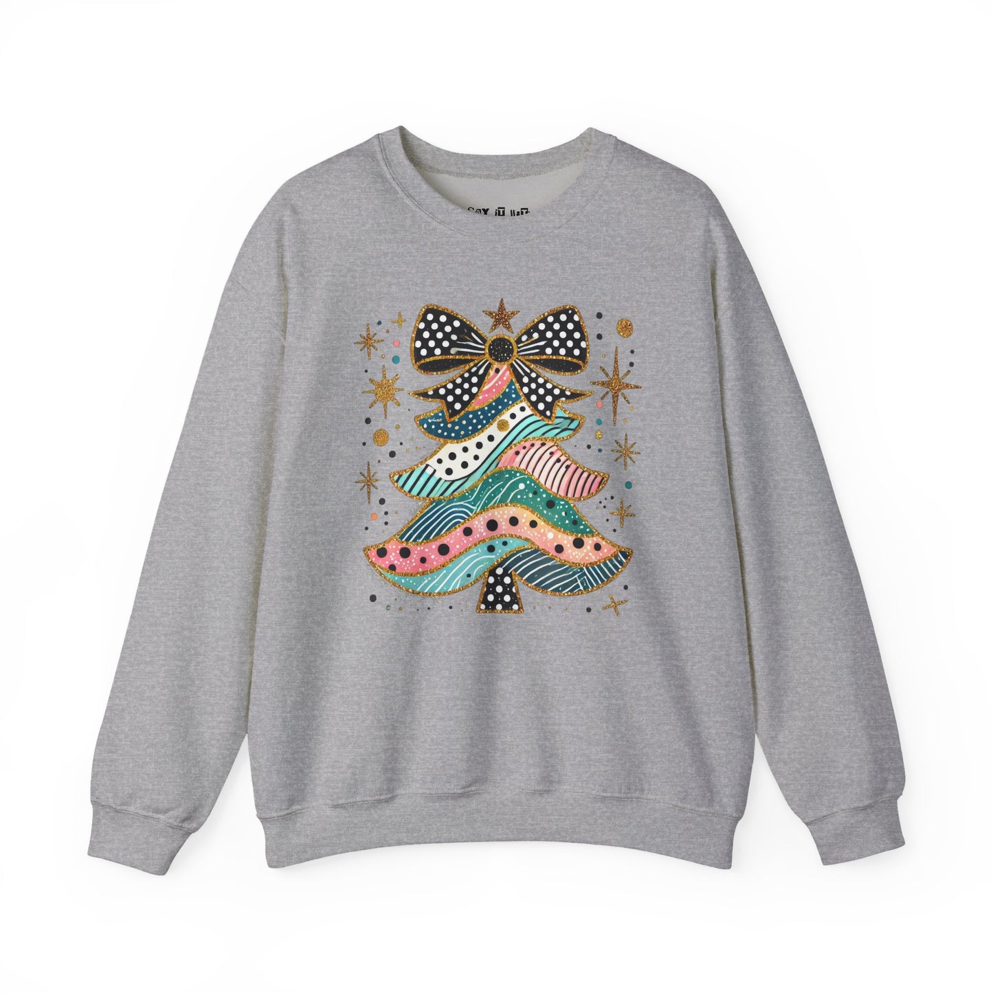Colorful Coquette Christmas Tree Sweatshirt