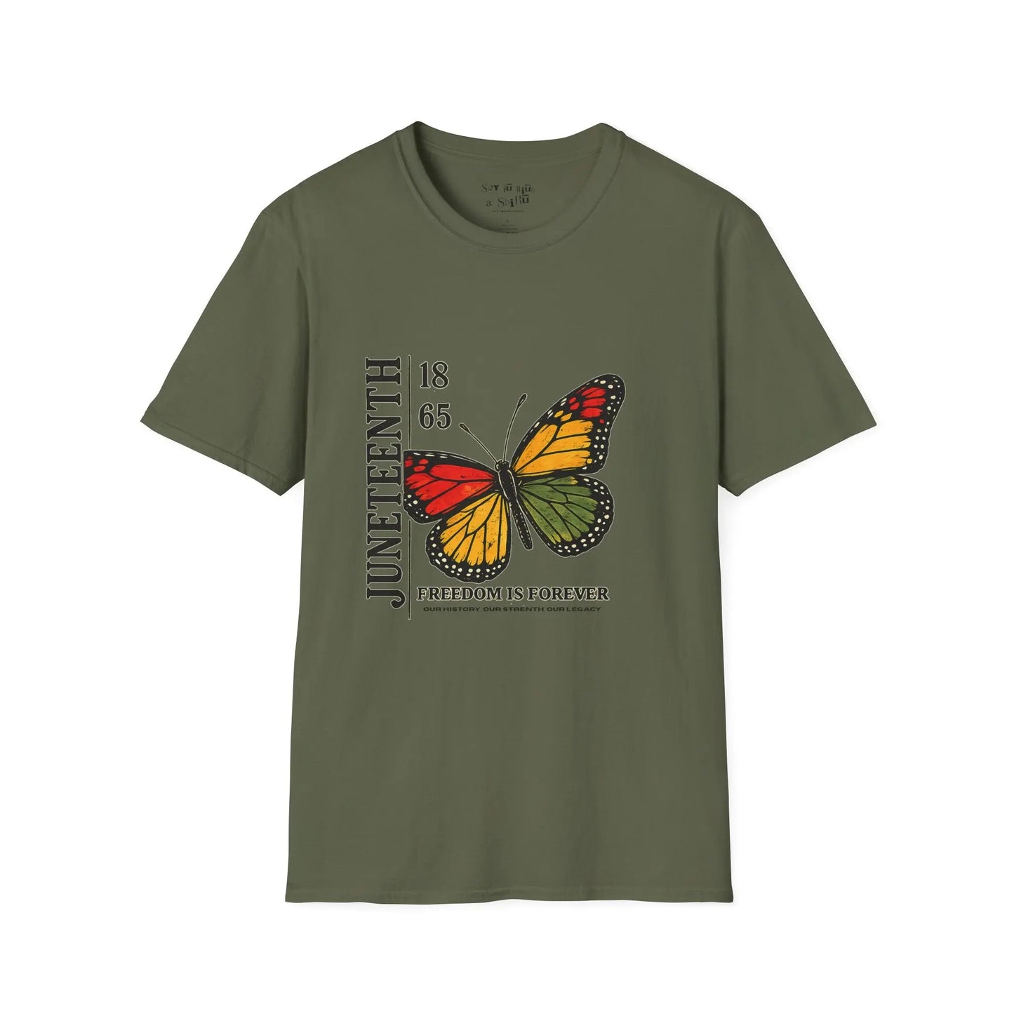 Juneteenth Butterfly Freedom Is Forever Tee Shirt Printify
