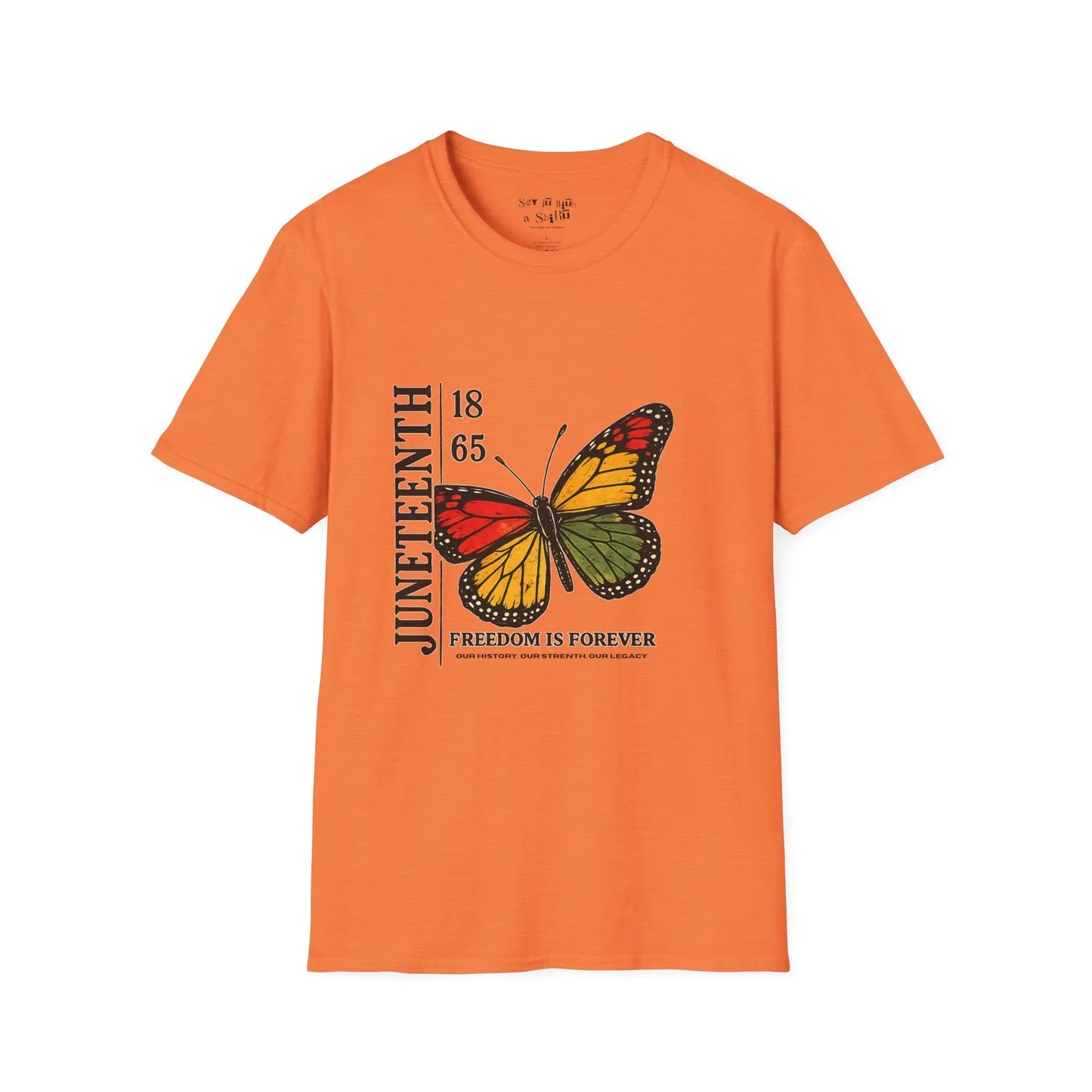 Juneteenth Butterfly Freedom Is Forever Tee Shirt Printify