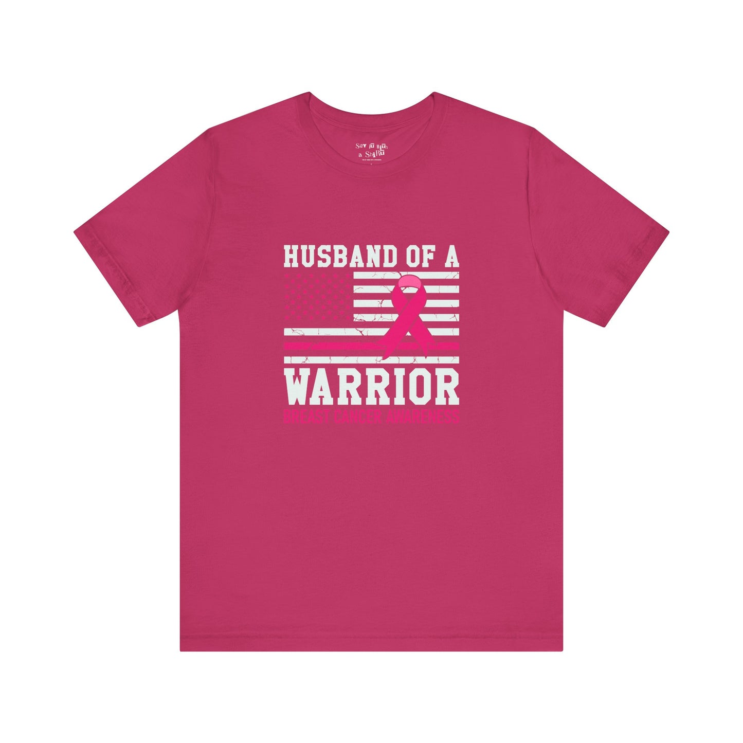 Husband Of A breast Cancer Warrior Tee Shirt, Breast Cancer Survivor