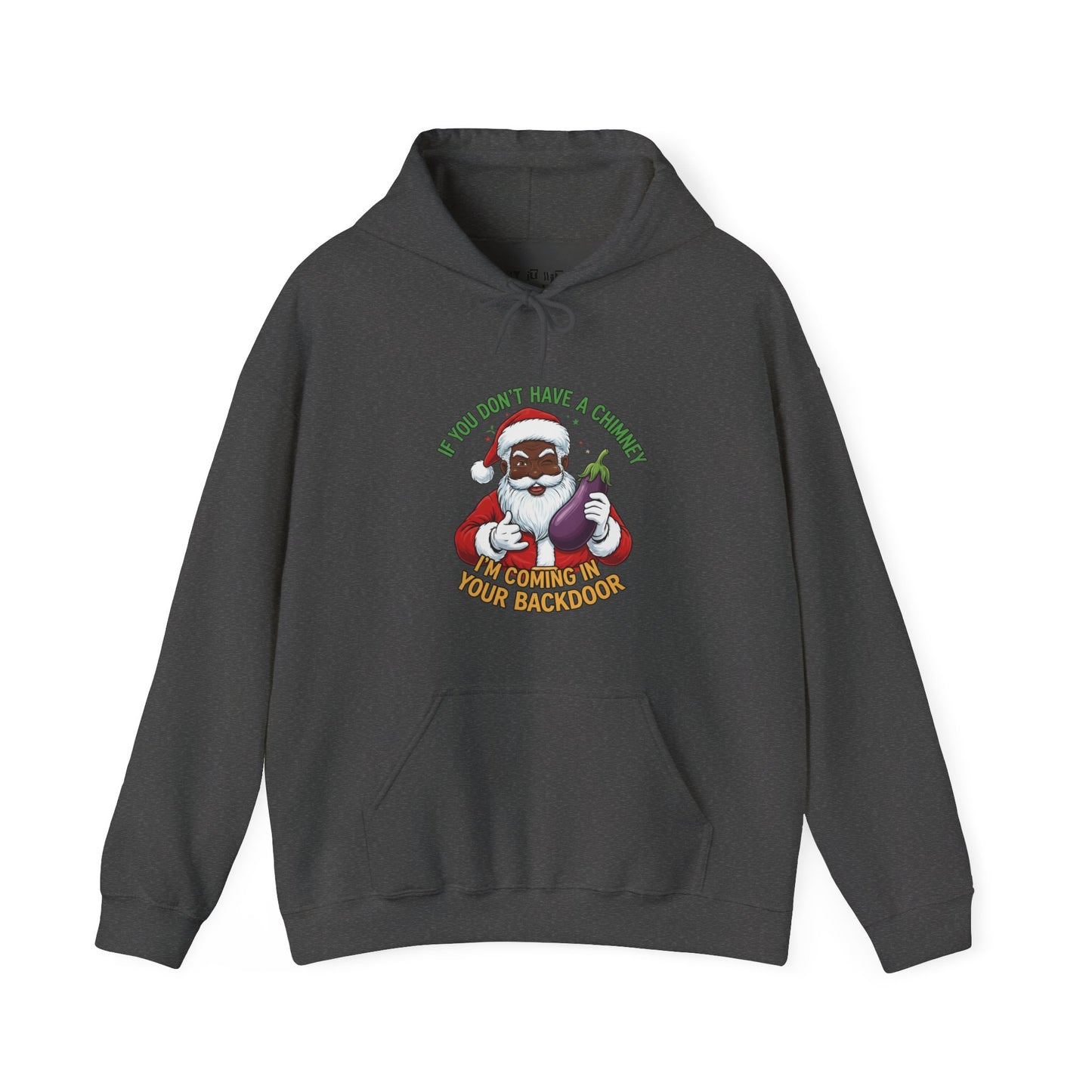 Funny Black Santa "No Chimney" Hoodie