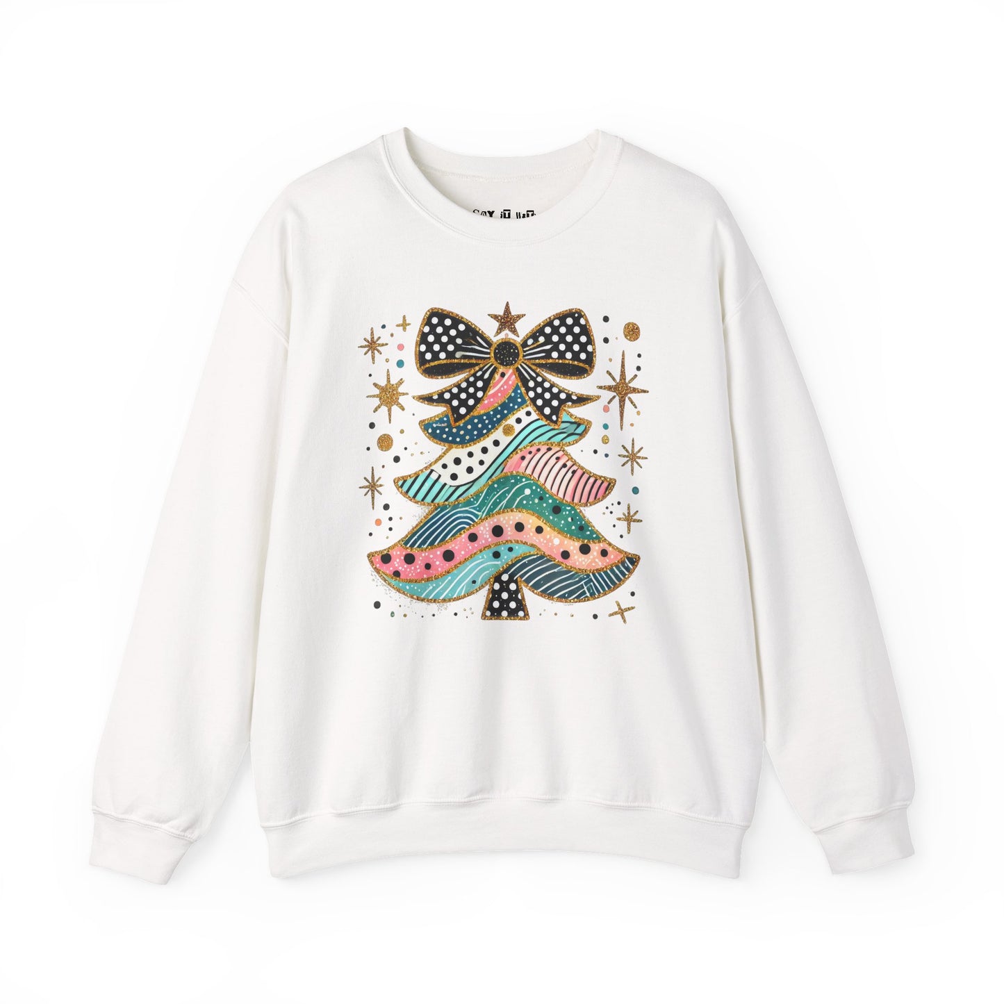 Colorful Coquette Christmas Tree Sweatshirt