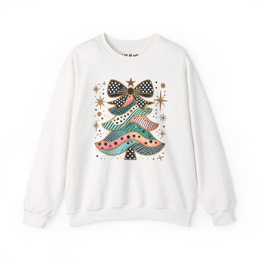 Colorful Coquette Christmas Tree Sweatshirt