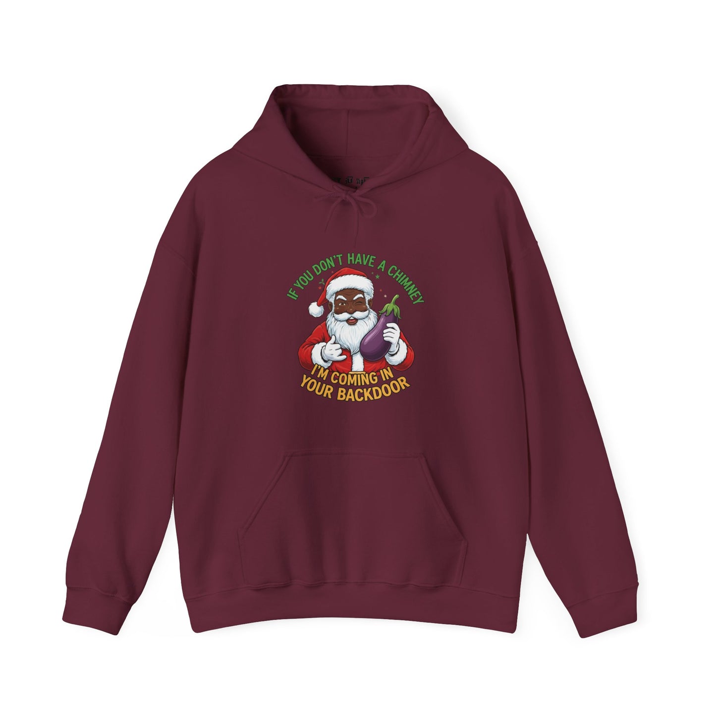 Funny Black Santa "No Chimney" Hoodie