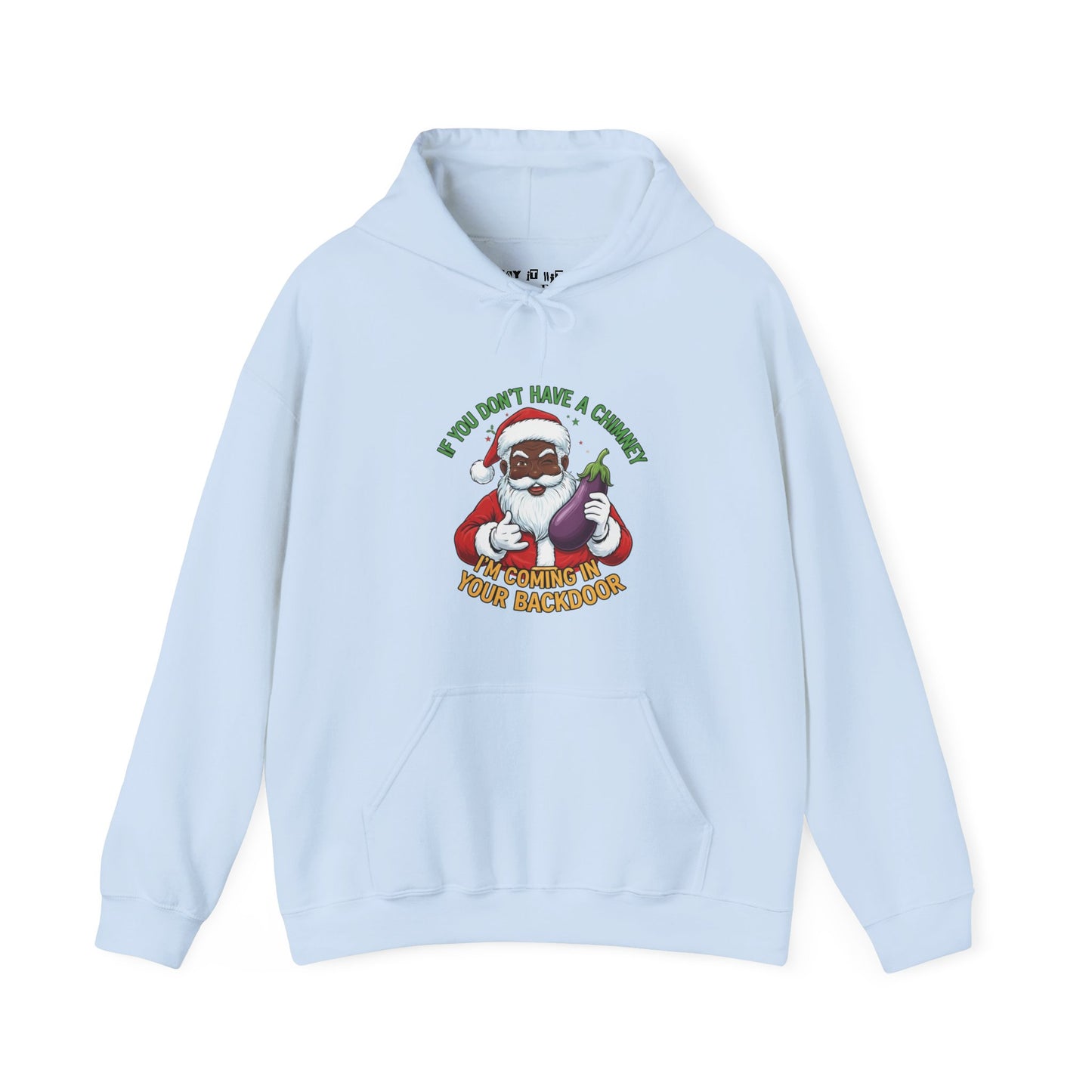 Funny Black Santa "No Chimney" Hoodie