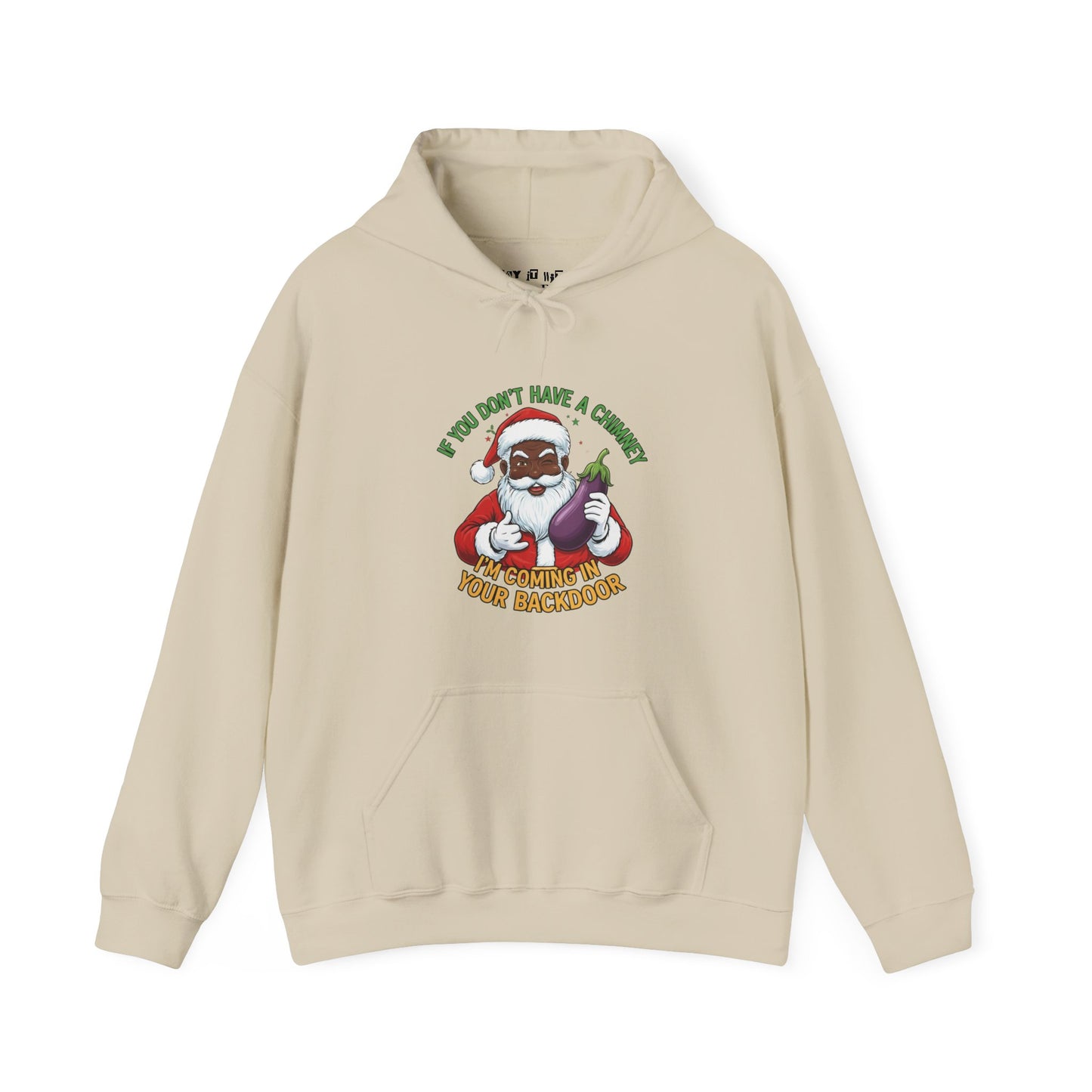 Funny Black Santa "No Chimney" Hoodie