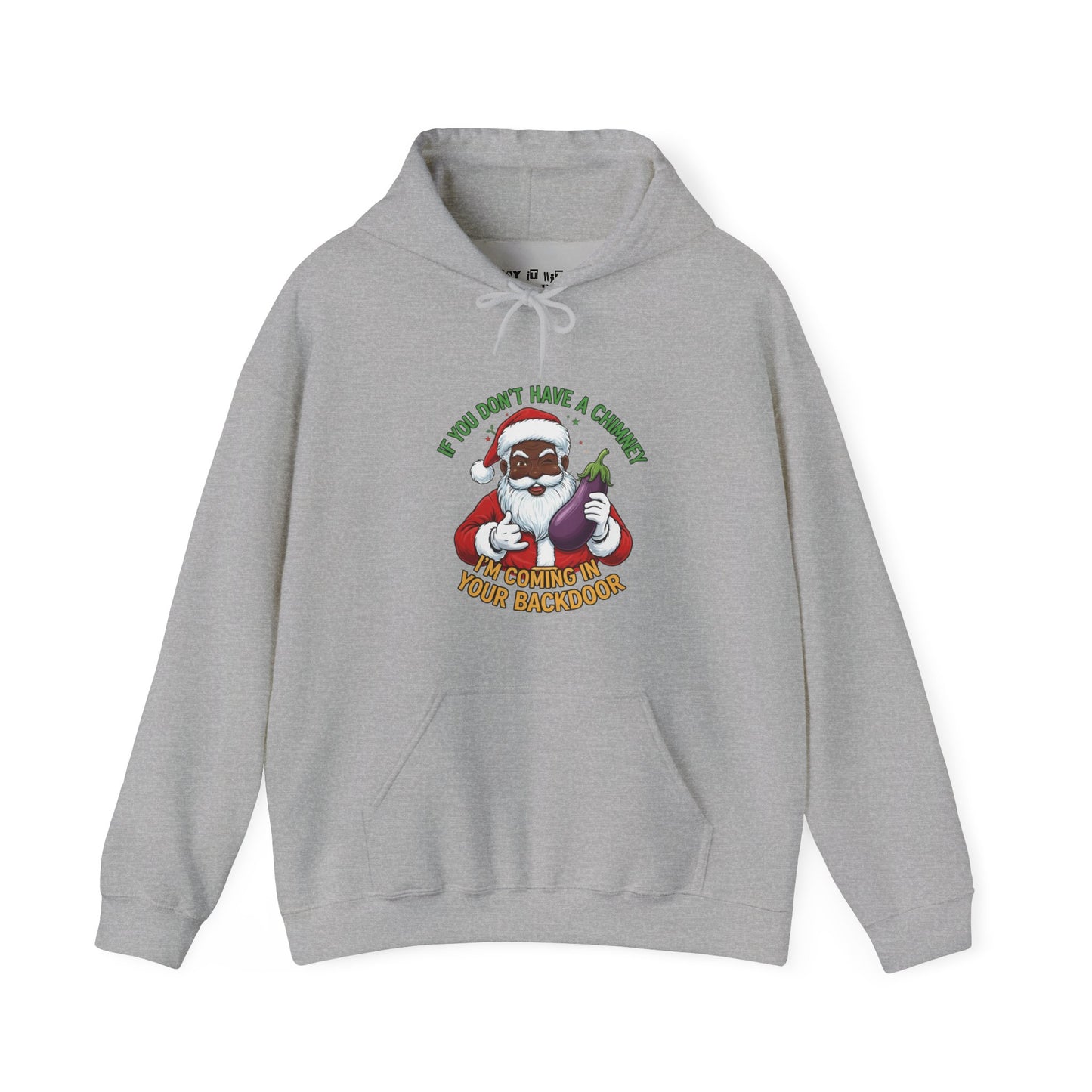 Funny Black Santa "No Chimney" Hoodie