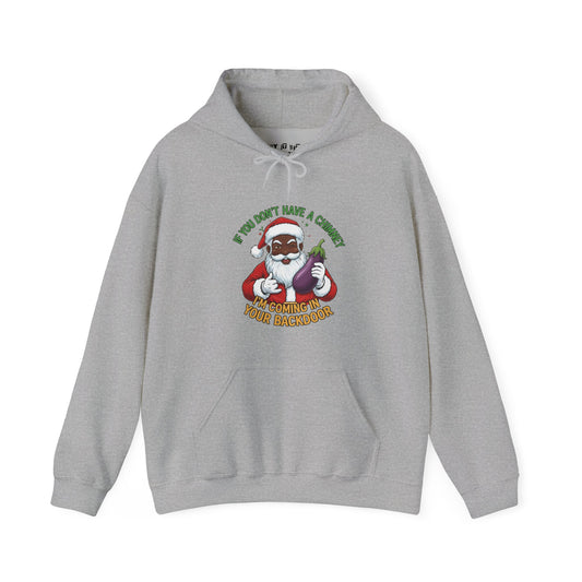 Funny Black Santa "No Chimney" Hoodie