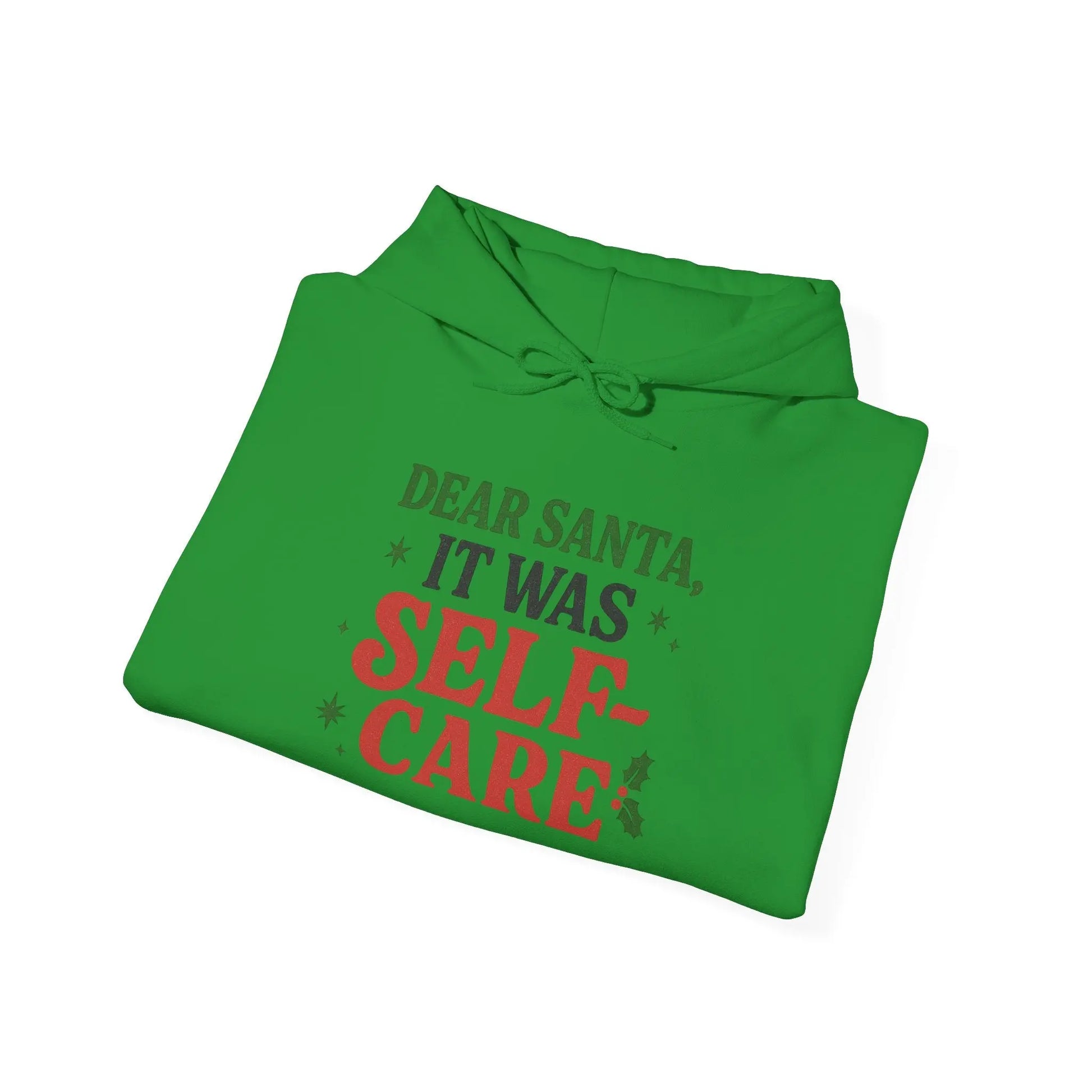 Dear Santa, It Was Self-Care Christmas Hoodie Printify