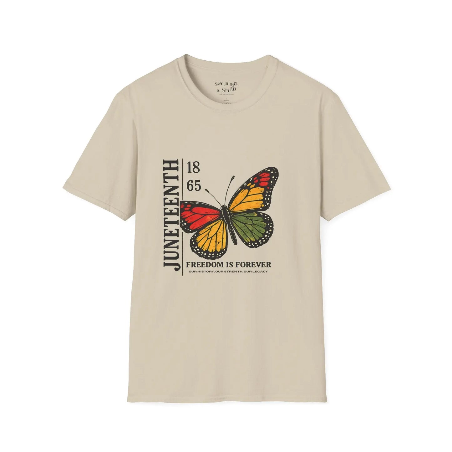 Juneteenth Butterfly Freedom Is Forever Tee Shirt Printify