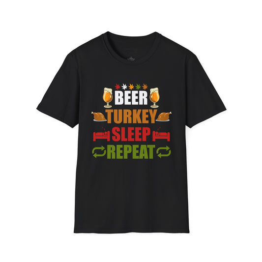 Beer, Turkey, Sleep Repeat Tee Shirt