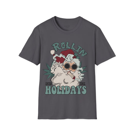Rollin’ Into the Holidays Santa Tee Shirt