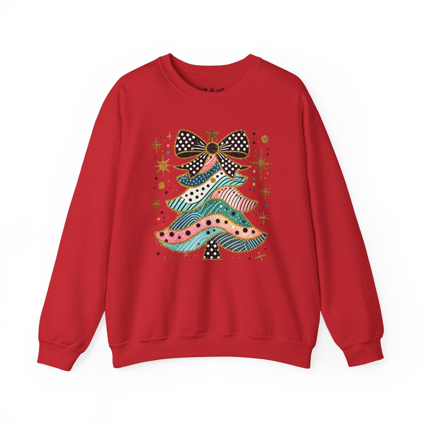 Colorful Coquette Christmas Tree Sweatshirt