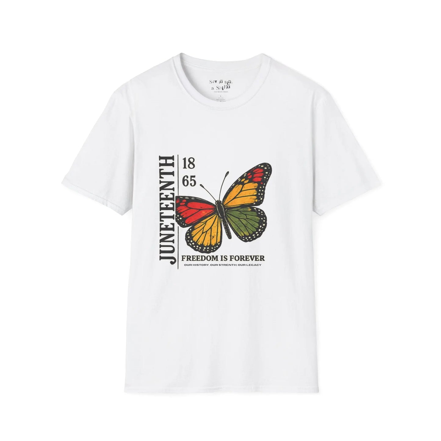 Juneteenth Butterfly Freedom Is Forever Tee Shirt Printify