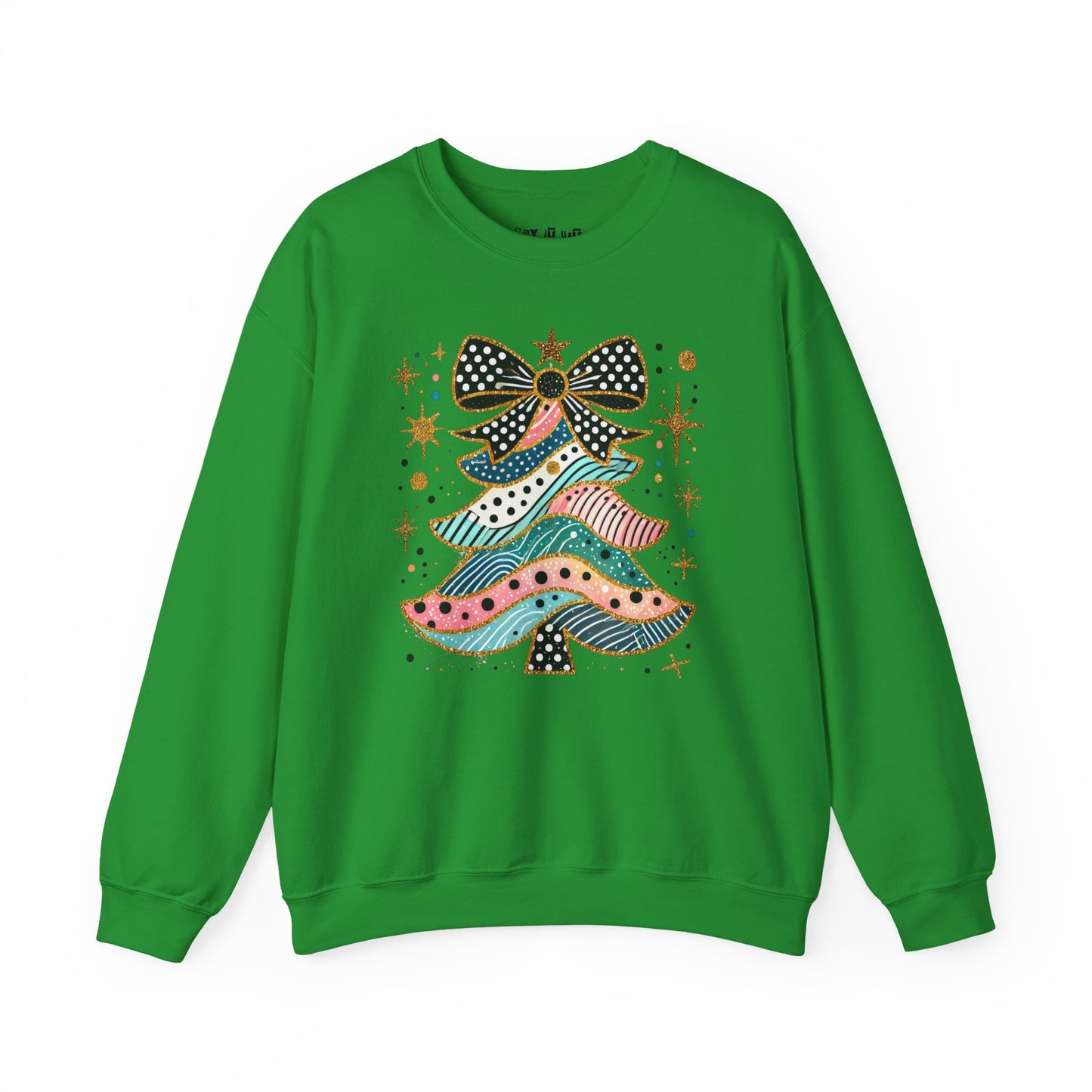 Colorful Coquette Christmas Tree Sweatshirt