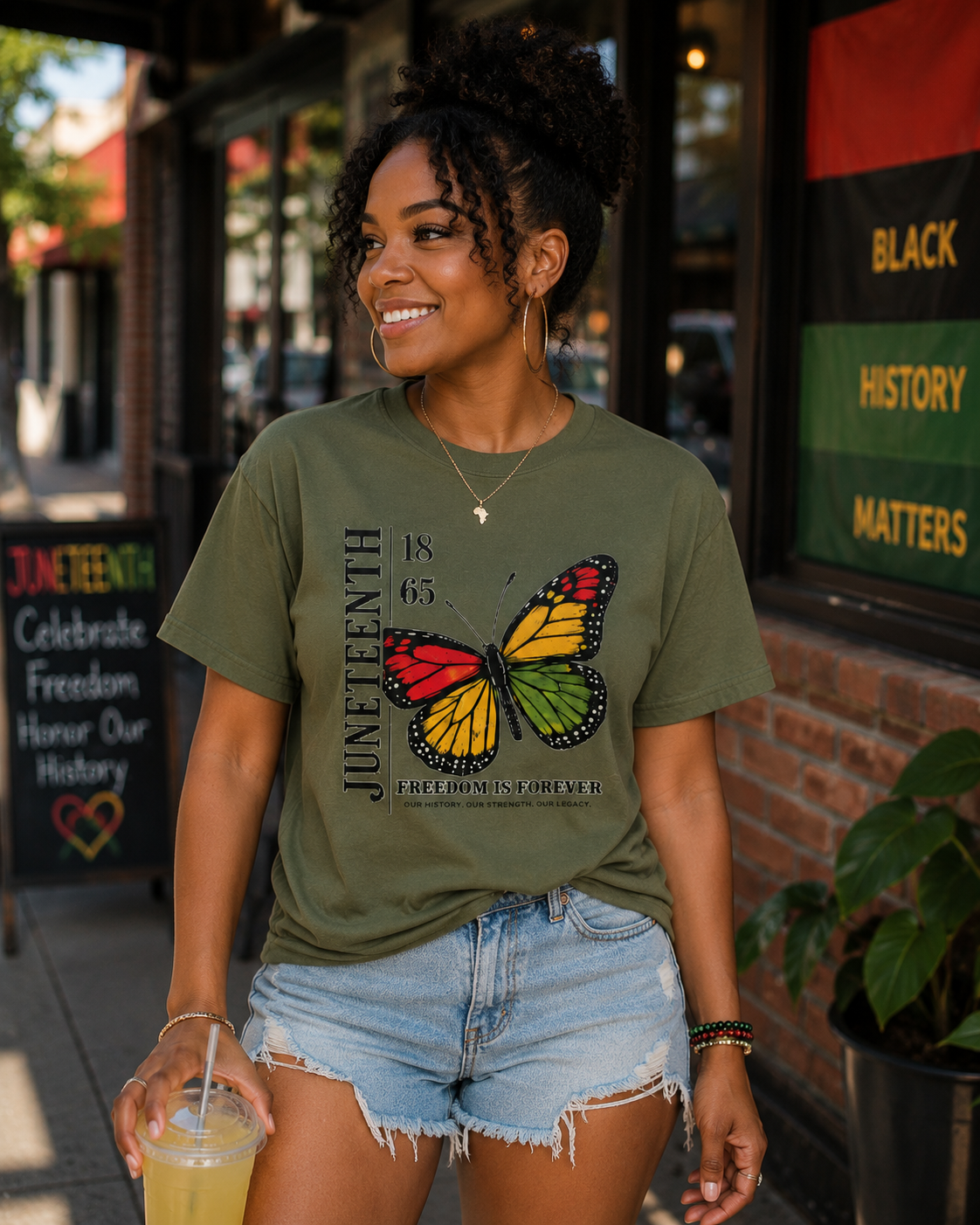 Juneteenth Butterfly Freedom Is Forever Tee Shirt