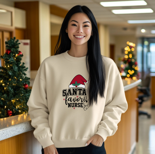 Santa's Favorite Nurse Sweatshirt
